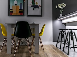 Apartament Szewska w Lublinie - Mała biała jadalnia, styl minimalistyczny - zdjęcie od interior art studio