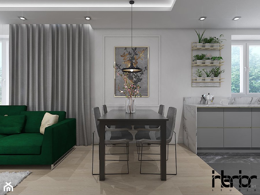 Apartament eklektyczny - Jadalnia, styl nowoczesny - zdjęcie od interior art studio