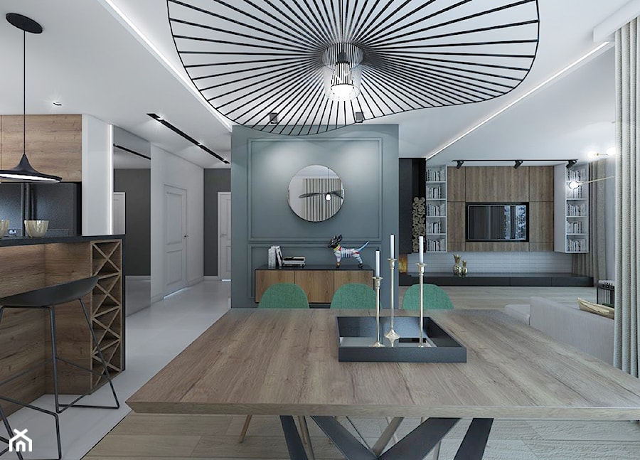 Dom w stylu eklektycznym - Salon, styl nowoczesny - zdjęcie od interior art studio