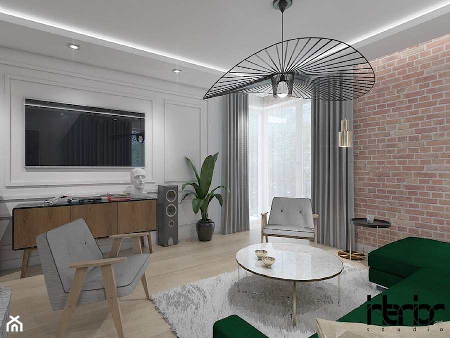 Apartament eklektyczny - Salon, styl nowoczesny - zdjęcie od interior art studio