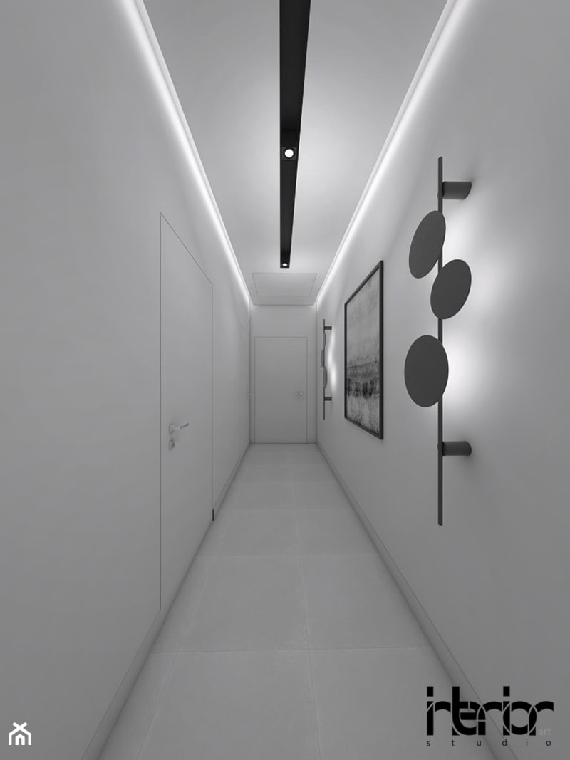 Dom z ciemnym drewnem - Hol / przedpokój, styl nowoczesny - zdjęcie od interior art studio
