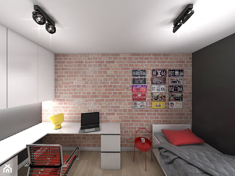 Apartament z industrialną nutą - Pokój dziecka, styl industrialny - zdjęcie od interior art studio