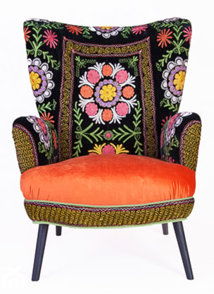 Fotel suzani - Salon, styl vintage - zdjęcie od AnnaSuzaniStudio