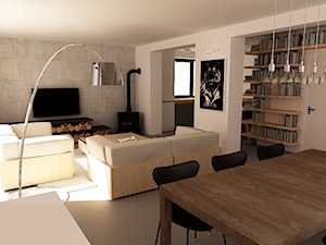 Dom w Ząbkach - Salon, styl nowoczesny - zdjęcie od ESTU architektura wnętrz
