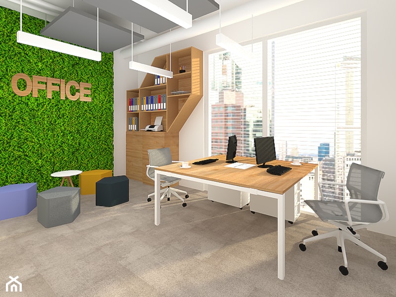 Małe biuro - Wnętrza publiczne - zdjęcie od Karolina Kulesza - projektowanie wnętrz
