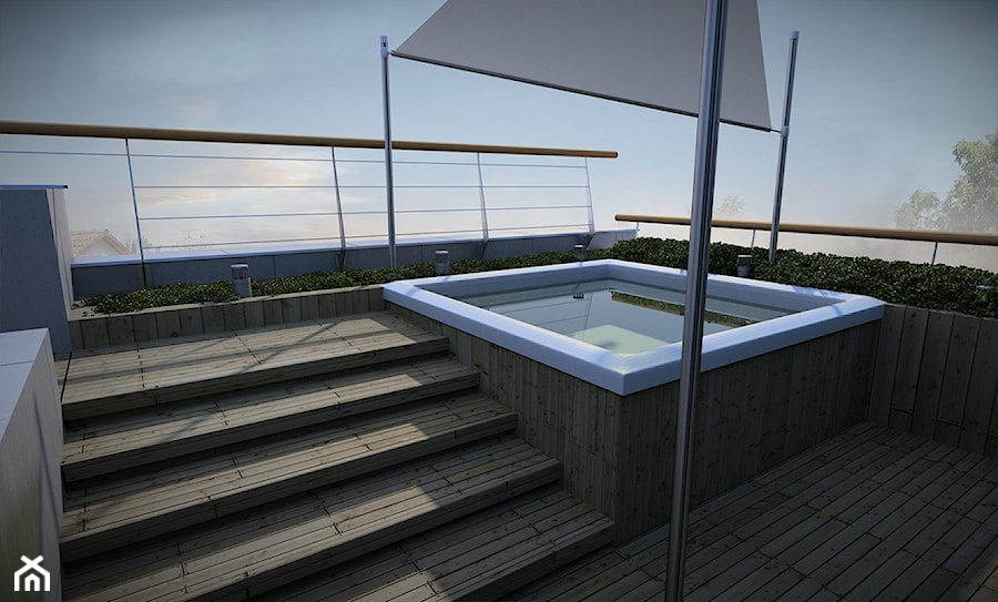 jacuzzi na dachu - zdjęcie od EMSIDE Architektura Krajobrazu