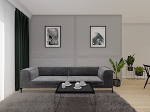 Green Marble - Średni szary salon z jadalnią, styl nowoczesny - zdjęcie od PIKA DESIGN