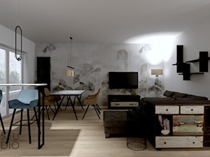 Salon z aneksem kuchennym - Salon, styl nowoczesny - zdjęcie od Aneta Socha A9 Studio