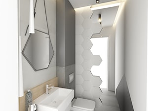 elegancki dom - Średnia z punktowym oświetleniem łazienka z oknem, styl nowoczesny - zdjęcie od tarna design studio