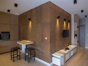 Średni salon z kuchnią, styl nowoczesny - zdjęcie od tarna design studio
