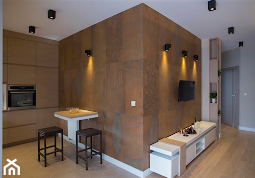 Średni salon z kuchnią, styl nowoczesny - zdjęcie od tarna design studio