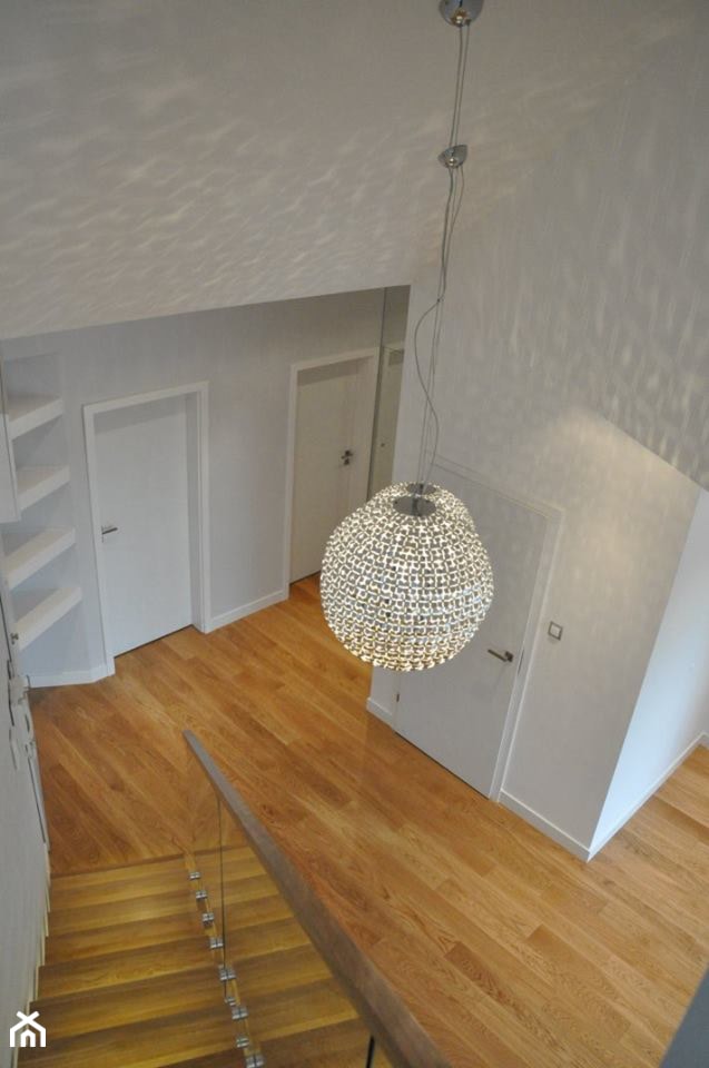 apartament 200m2 Kraków Podgórze - Schody jednobiegowe drewniane, styl nowoczesny - zdjęcie od tarna design studio