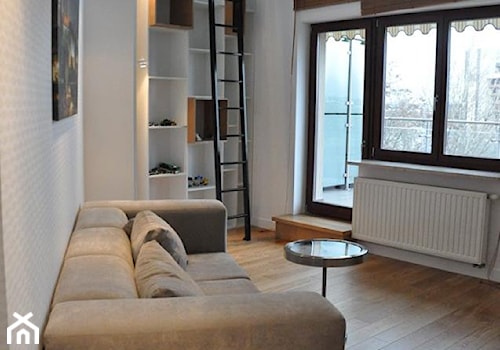 apartament 200m2 Kraków Podgórze - Średnie w osobnym pomieszczeniu z sofą białe biuro, styl nowoczesny - zdjęcie od tarna design studio