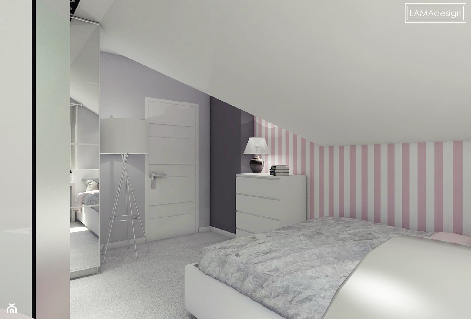 Sypialnia na poddaszu - zdjęcie od LAMAdesign - Homebook