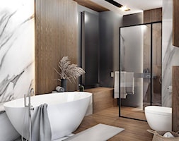 lazienka - Duża bez okna jako pokój kąpielowy z punktowym oświetleniem łazienka, styl skandynawski - zdjęcie od MaNaZa - Homebook