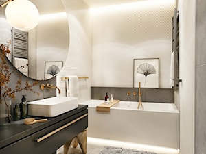 Łazienka Plaster Miodu - Średnia z lustrem łazienka, styl glamour - zdjęcie od MaNaZa