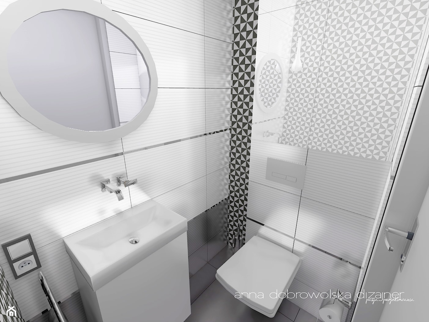 Toaleta gościnna - zdjęcie od studio dizajner - Homebook