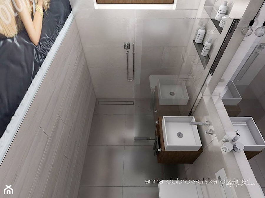 Wnętrze małej łazienki - Łazienka, styl nowoczesny - zdjęcie od studio dizajner