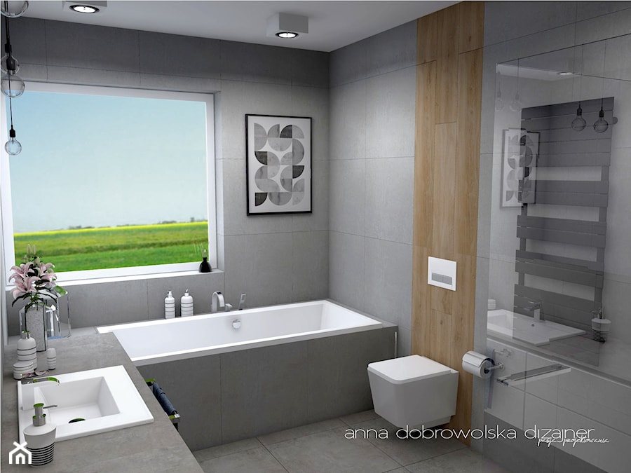 Kolejna łazienka z serii betonowych. - Łazienka, styl nowoczesny - zdjęcie od studio dizajner