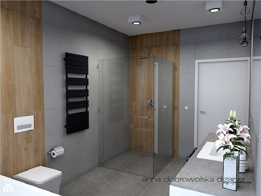 Kolejna łazienka z serii betonowych. - Łazienka, styl nowoczesny - zdjęcie od studio dizajner