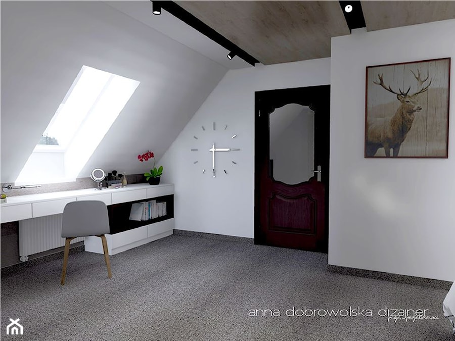 Sypialnia z charakterystycznymi skandynawskimi elementami - Sypialnia, styl skandynawski - zdjęcie od studio dizajner