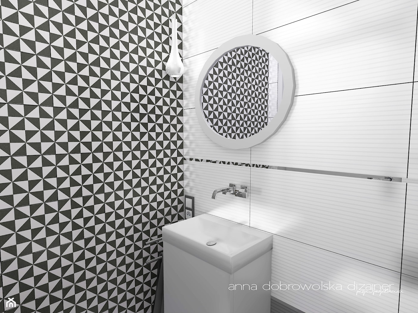 Toaleta gościnna - zdjęcie od studio dizajner - Homebook