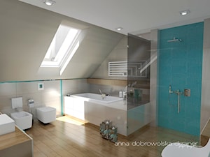 Łazienka na poddaszu - zdjęcie od studio dizajner