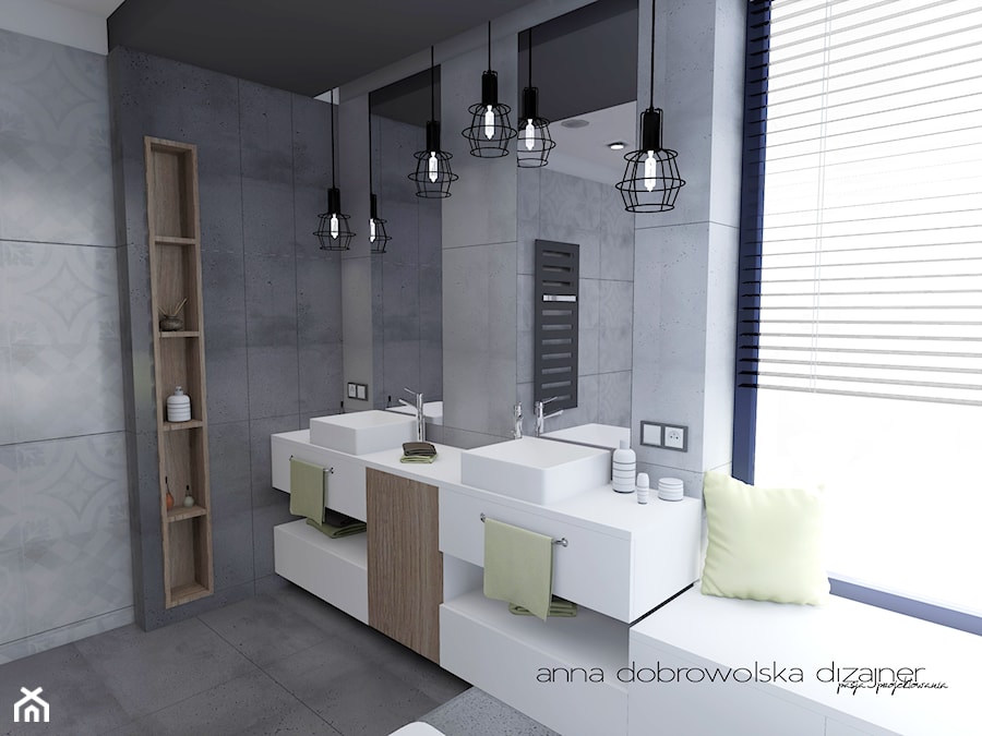 Betonowa łazienka - zdjęcie od studio dizajner