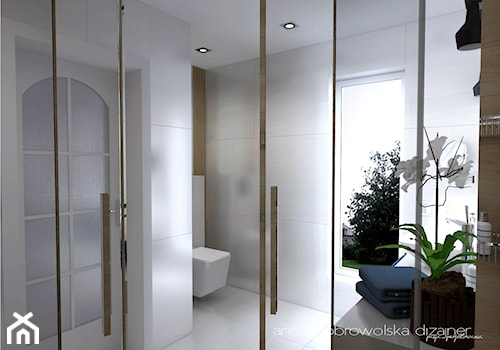 Projekt łazienki - Średnia łazienka z oknem, styl nowoczesny - zdjęcie od studio dizajner