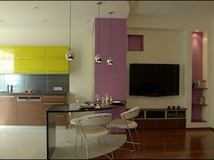 mieszkanie 90m2 - Salon, styl nowoczesny - zdjęcie od MS-Architekci