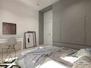 MIESZKANIA LOFT / WERSJA 1 - Duża biała sypialnia, styl industrialny - zdjęcie od SZTYBLEWICZ_architekci
