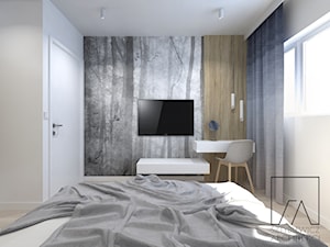 DOM // DOPIEWIEC - Średnia biała sypialnia, styl nowoczesny - zdjęcie od SZTYBLEWICZ_architekci