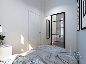 MIESZKANIA LOFT / WERSJA 2 - Mała biała sypialnia z garderobą, styl industrialny - zdjęcie od SZTYBLEWICZ_architekci