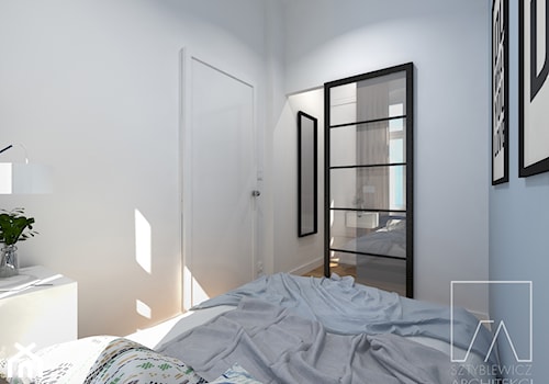 MIESZKANIA LOFT / WERSJA 2 - Mała biała sypialnia z garderobą, styl industrialny - zdjęcie od SZTYBLEWICZ_architekci