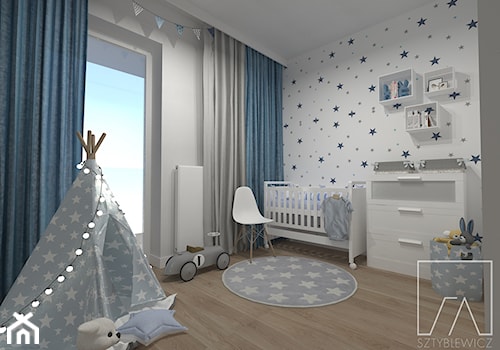 POKOIK DZIECKA // POZNAŃ MALTA - Średni szary pokój dziecka dla niemowlaka dla chłopca dla dziewczyn ... - zdjęcie od SZTYBLEWICZ_architekci