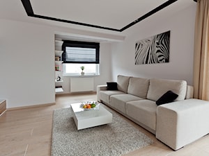 mieszkanie w Olsztynie - Średni biały salon, styl nowoczesny - zdjęcie od ap. studio architektoniczne Aurelia Palczewska