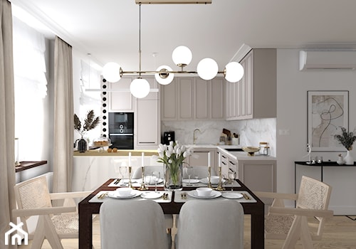 Mieszkanie modern classic. 2021 - Jadalnia, styl nowoczesny - zdjęcie od ap. studio architektoniczne Aurelia Palczewska