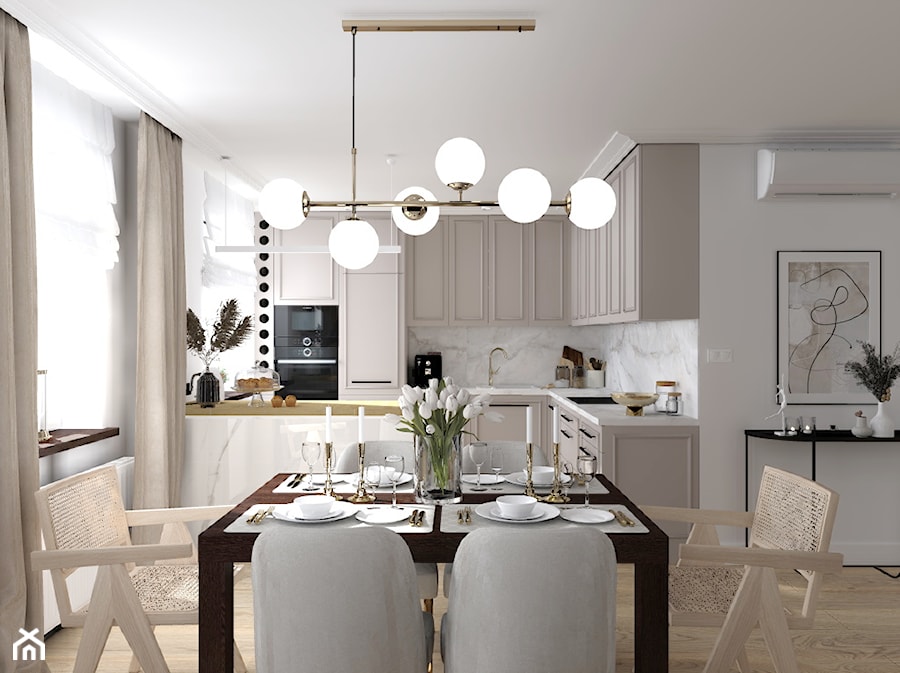Mieszkanie modern classic. 2021 - Jadalnia, styl nowoczesny - zdjęcie od ap. studio architektoniczne Aurelia Palczewska