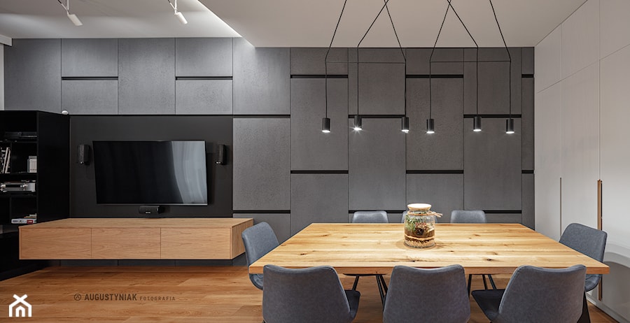 PROJEKT I REALIZACJA WNĘTRZA APARTAMENTU / interior design - Salon, styl nowoczesny - zdjęcie od POLAK STUDIO