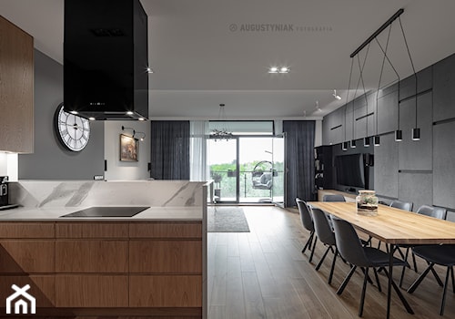 PROJEKT I REALIZACJA WNĘTRZA APARTAMENTU / interior design - Jadalnia, styl nowoczesny - zdjęcie od POLAK STUDIO