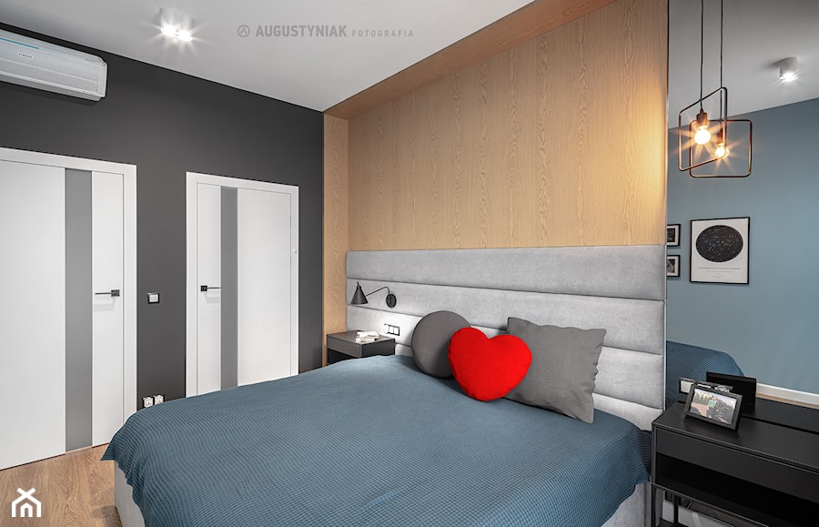 PROJEKT I REALIZACJA WNĘTRZA APARTAMENTU / interior design - Sypialnia, styl nowoczesny - zdjęcie od POLAK STUDIO