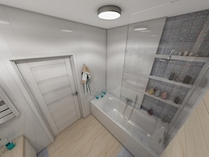 Rozświetlone wnętrze - Mała bez okna łazienka, styl skandynawski - zdjęcie od Marengo Architektura Wnętrz Anna Knofliczek-Roman