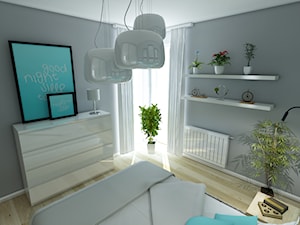 Rozświetlone wnętrze - Średnia szara sypialnia, styl skandynawski - zdjęcie od Marengo Architektura Wnętrz Anna Knofliczek-Roman