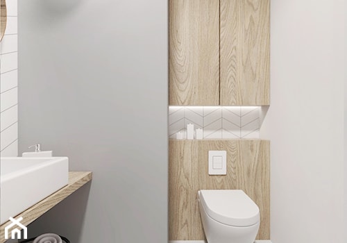 Projekt 25 - Duża łazienka, styl skandynawski - zdjęcie od PASS architekci