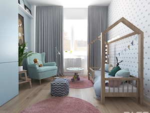 Projekt 30 - Średni biały szary niebieski pokój dziecka dla dziecka dla nastolatka dla chłopca dla dziewczynki, styl skandynawski - zdjęcie od PASS architekci