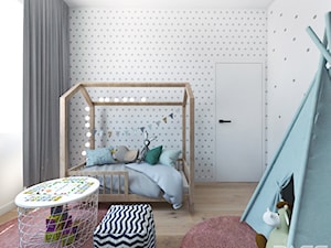 Projekt 30 - Średni biały czarny pokój dziecka dla dziecka dla chłopca dla dziewczynki, styl skandynawski - zdjęcie od PASS architekci
