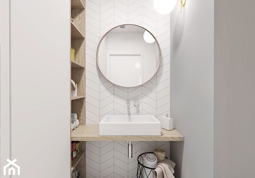 Projekt 25 - Mała łazienka, styl skandynawski - zdjęcie od PASS architekci