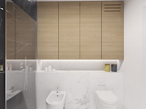 Projekt 29 - Średnia bez okna łazienka, styl nowoczesny - zdjęcie od PASS architekci