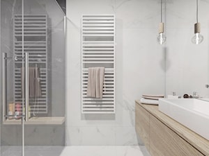 Projekt 25 - Średnia na poddaszu bez okna łazienka, styl nowoczesny - zdjęcie od PASS architekci