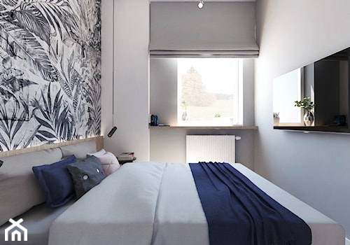 Projekt 30 - Średnia biała sypialnia, styl skandynawski - zdjęcie od PASS architekci